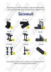 Комплект приспособлений БАЗОВЫЙ для столов ССМ